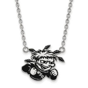 Black Bow Jewelry Sterling Silver Wichita State Shockers NCAA Necklace 18 Inch - 1 of 4