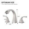 ChicFurnit Bathroom Sink Faucet Two Handle Design with Drain for Modern Bathrooms, Silver, 16.14"*13"*3.34" - 3 of 4