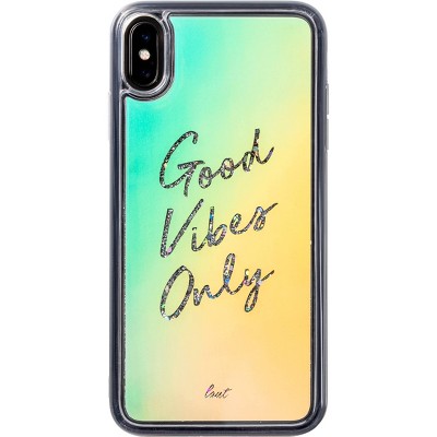LAUT Apple iPhone XS Max Liquid Glitter Case - Good Vibes Only