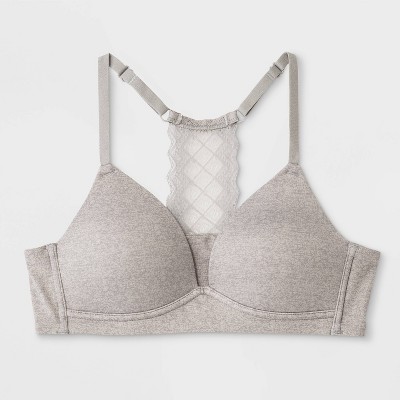 Maidenform Girls Lined Training Bra With Removable Pads-Gray-Small-NWT