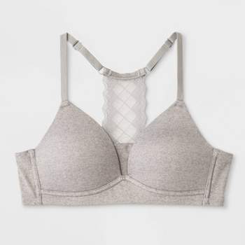 WUJNANG Removable Inflatable Air Cushion Bra for Women, Padded Soft Cups,  Half Coverage, Grey-M : : Fashion