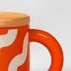 17 fl oz Stoneware Squiggly Print Lidded Mug - Room Essentials™ - 4 of 4