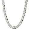 Black Bow Jewelry Men's 12.3mm Sterling Silver Solid Beveled Curb Chain Necklace - 3 of 4