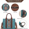 Infurnic Backpacks 4PCS Women's Purse Tote, Retro Work Satchel Lightweight, Boho Chic Tote, Blue, 4.7"*10.6"*8.4" - 4 of 4
