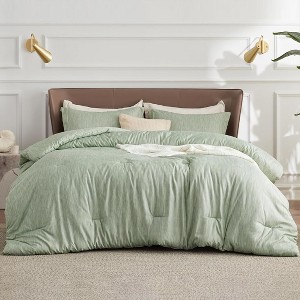 2/3 Pieces Comforter Set with Pillow Sham for All Seasons - 1 of 4