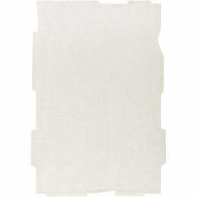 Hauteloom Yonah White Abstract Area Rug