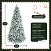 NicBex 7.5ft Prelit Snow Flocked Artificial Christmas Tree with 1200 Branch Tips and 400 LED Lights for Decorations, White - 2 of 4