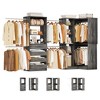 Aheaplus Closet Organizer System with 6 Hanging Rods and Drawers, Freestanding Closet System with Shelves - 2 of 4