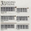 Faux Linen Texture Light Filtering Back Tab Curtains, Semi Sheer Farmhouse Window Curtains (2 Panels) - 3 of 4