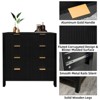 4 Drawer Dresser, Tall Wooden Dresser with Gold Handles - 2 of 4