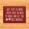 Slickblue Rustic Dog Warning Sign, Solid Knotty Pine Wood, 9x12 Wall Art, Entryway Humor Style - 2 of 3