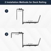 Unique Bargains Adjustable Universal Window Iron Planter Box Brackets With Wall Mounting Hook Black 6 Pcs - 2 of 4