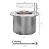 Coolbibila 2-in-1 Portable Stainless Steel Smokeless Wood Burning Fire Pit Table,BBQ Grill,Low Smoke Camping Bonfire Stove with Grill Grate - 4 of 4