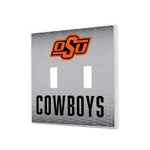 NCAA Big 12 Universities Linen Hidden-Screw Light Switch Plate for Double Toggle - 1 of 4