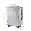 Unique Bargains PVC Waterproof Universal Suitcase Luggage Dust Cover with Fastener Transparent 1 Pc - 3 of 4