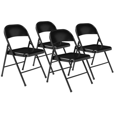 target black folding chairs