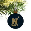 US Naval Academy Primary Logo Mini Small Tiny Wood Christmas Tree Holiday Ornament - 3 of 4