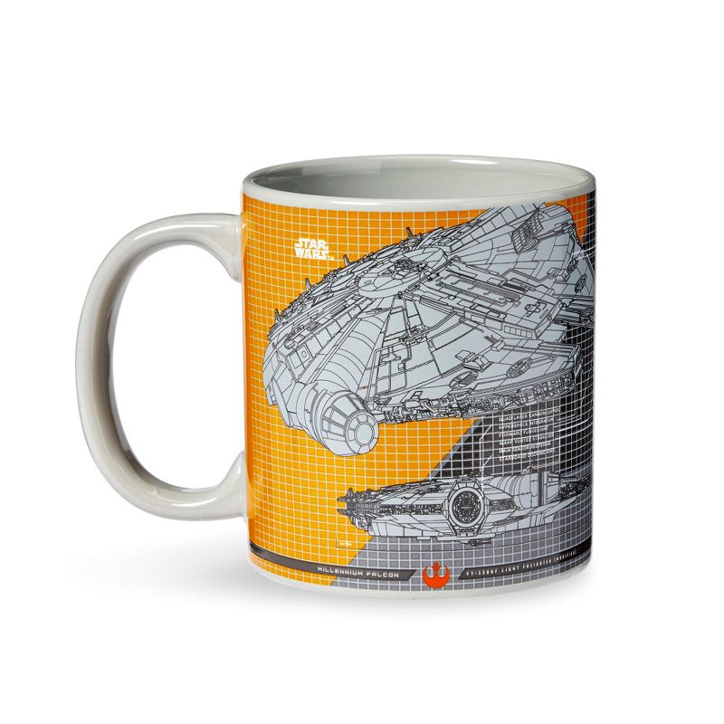 Seven20 Star Wars Millennium Falcon Grid Schematics - 20oz Ceramic Mug, 1 of 7