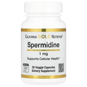 California Gold Nutrition Spermidine, Rice Germ Extract, 1 mg, 30 Veggie Capsules - 1 of 4