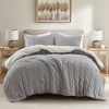 Okak All Size 3-Piece Thickened Knit Chenille Bed Comforter Set with Pillow Shams,Comfortable Lambswool Quilt Bedding Sets,Machine Washable - 3 of 4