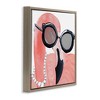 Stupell Industries Flamingo with Glam Pearls Floating Frame Canvas Art - 2 of 4