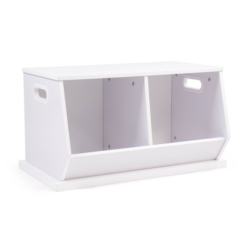 Wood Toy Storage Cubby and Kids&#39; Bookcase White - Humble Crew, 1 of 8