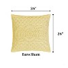 Heirloom 100% Cotton Ultra-Soft Chenille Tufted Lightweight Medallion Design Pillow Sham, All-Season, Machine Washable - 2 of 3