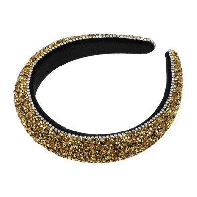Unique Bargains Women's Bling Rhinestone Padded Hairband Hair Accessories 1.18 Inch Wide 1 Pc