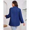 Womens Plus Size Blazers Long Sleeve Classic Draped Open Front Lightweight Cardigans - 4 of 4