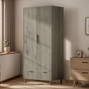 Wardrobe Armoire 2 Door 1 Drawer - 1 of 4