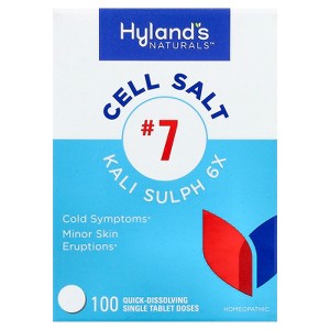 Hyland's Naturals Cell Salt #7, Kali Sulph 6X, 100 Quick-Dissolving Single Tablet - 1 of 4