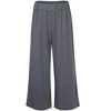 Coolmee Women Elastic Waist Wide Leg Cropped Pants Trousers Casual Palazzo Pants with Pockets - 4 of 4
