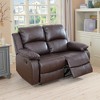 MAYEERTY Power Reclining Loveseat, Breathable Leather Electric 2-Seat Recliner with Adjustable Backrests for Living Room, Brown - 3 of 4