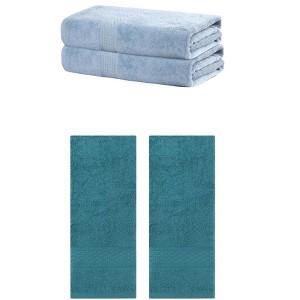 REGALWOVEN Cotton Bath Hands Towel Sets For Bathroom, Gym, SPA 2 Pack - 1 of 4