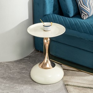 NicBex Modern Set of 2 Round Side Tables with Unique Vase Base Design for Living Room and Lounge - 1 of 4