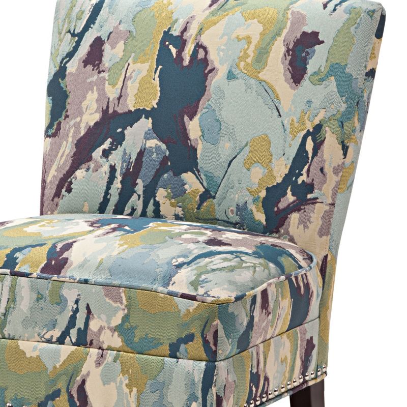 Karly Slipper Accent Chair Blue/Cream - Madison Park, 6 of 8