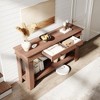 54-Inch Long Console Table, Wooden Entryway Table with 2 Drawers & Open Storage Shelf, for Entryway, Hallway, Living Room - 3 of 4