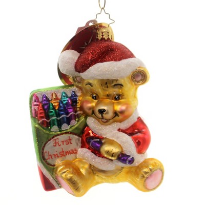 Christopher Radko Color Me Cute Ornament Baby 1St Christmas  -  Tree Ornaments