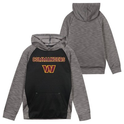 Nfl Washington Commanders Men's Gray Full Back Run Long Sleeve Lightweight  Hooded Sweatshirt : Target