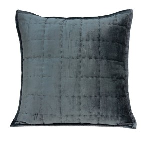 Parkland Collection,Anajar Charcoal Solid Quilted Throw Pillow - 1 of 4
