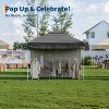 10'x10' Instant Setup Canopy Tent, Portable Outdoor Shelter with Removable Sidewall, Includes Stakes & Ropes, for Parties, Events, Camping - 3 of 4