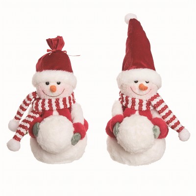 Transpac Foam Snowman w/Snowball Set of 2 Christmas Home Decorations