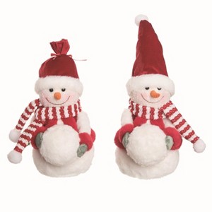 Transpac Foam Snowman w/Snowball Set of 2 Christmas Home Decorations - 1 of 1
