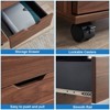 Sevobal File Cabinets Vertical Filing Cabinet with 3 Drawers and Wheels, Small File Cabinets for Under Desk Home Office, Brown, 15.75"*15.75"*22.16" - 4 of 4