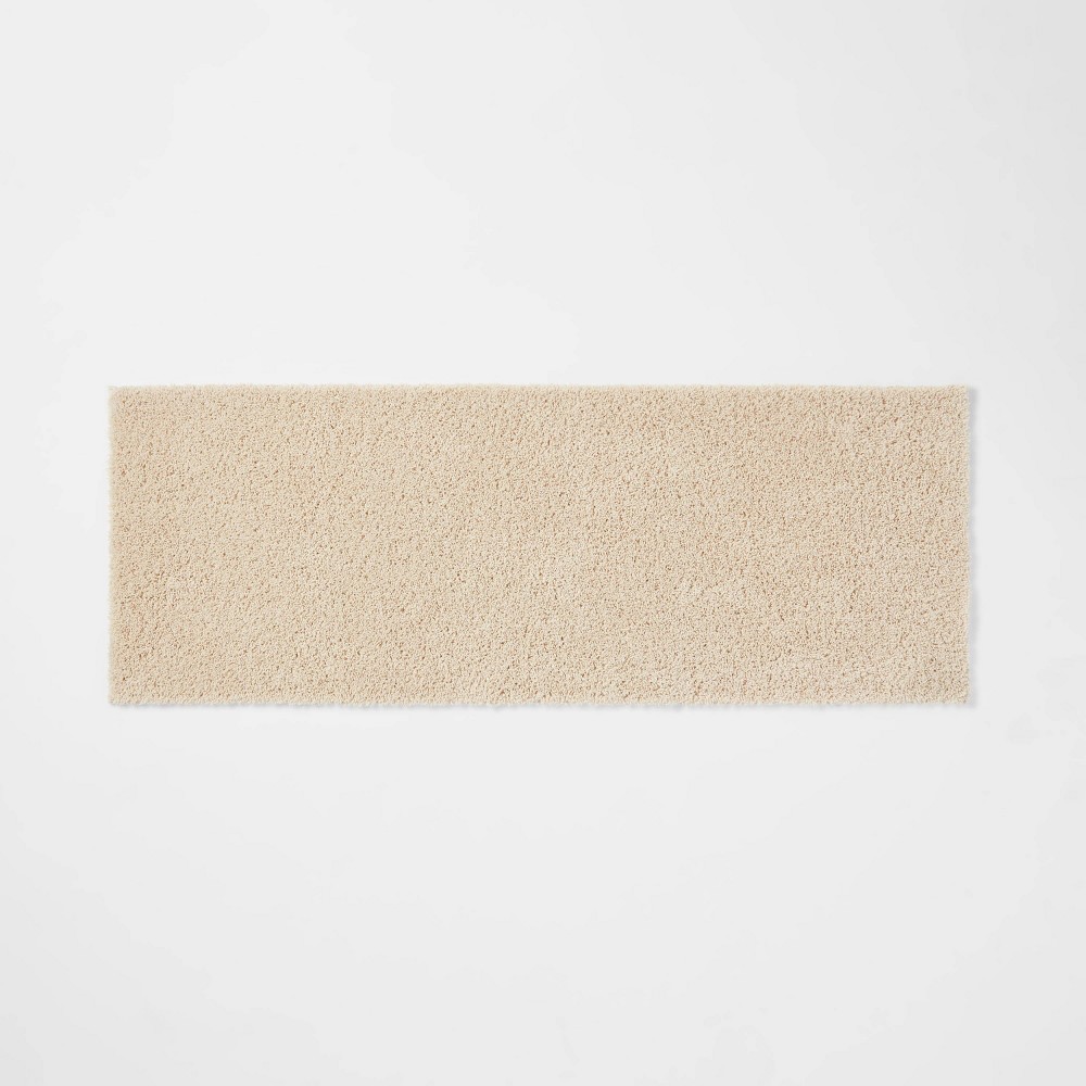 22"x60" Antimicrobial Bath Runner Tan - Threshold™: Machine Washable, Latex Backed, Tufted Polyester