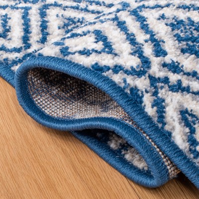 Belmont Bmt132 Power Loomed Area Rug Navy/grey 9'x12' Safavieh