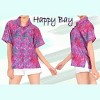 HAPPY BAY Women's Button Down Blouses Casual Summer Beach Party Blouse Shirt Dressy Colorful Short Sleeve Vacation Hawaiian Shirts - 3 of 4