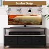 TV Stand with 3 Fabric Drawers, TV Cabinet for 55 Inch TV, Modern Living Room Storage TV Stand, Entertainment Center with Open Space - 4 of 4