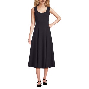 Lands' End Women's Starfish Midi Fit and Flare Dress - 1 of 4