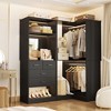 Aheaplus Freestanding Closet System with 4 Drawers, Walk-In Wooden Closet Orangizer with 6 Shelves and 2 Rods - 4 of 4